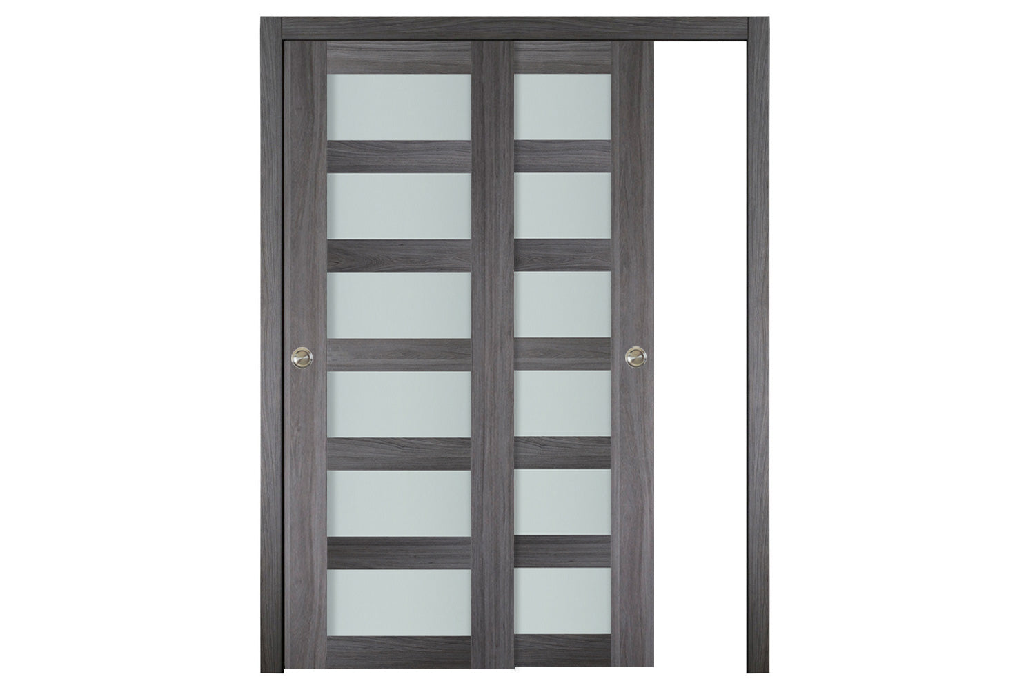 Nova Italia Vetro 6 Lite Swiss Elm Laminate Interior Door - Bypass Door