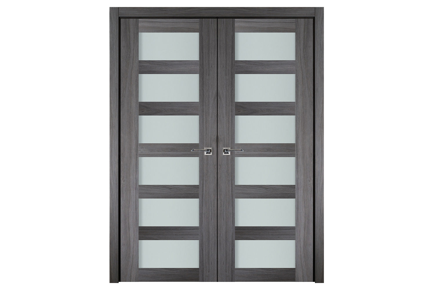 Nova Italia Vetro 6 Lite Swiss Elm Laminate Interior Door - Double Door
