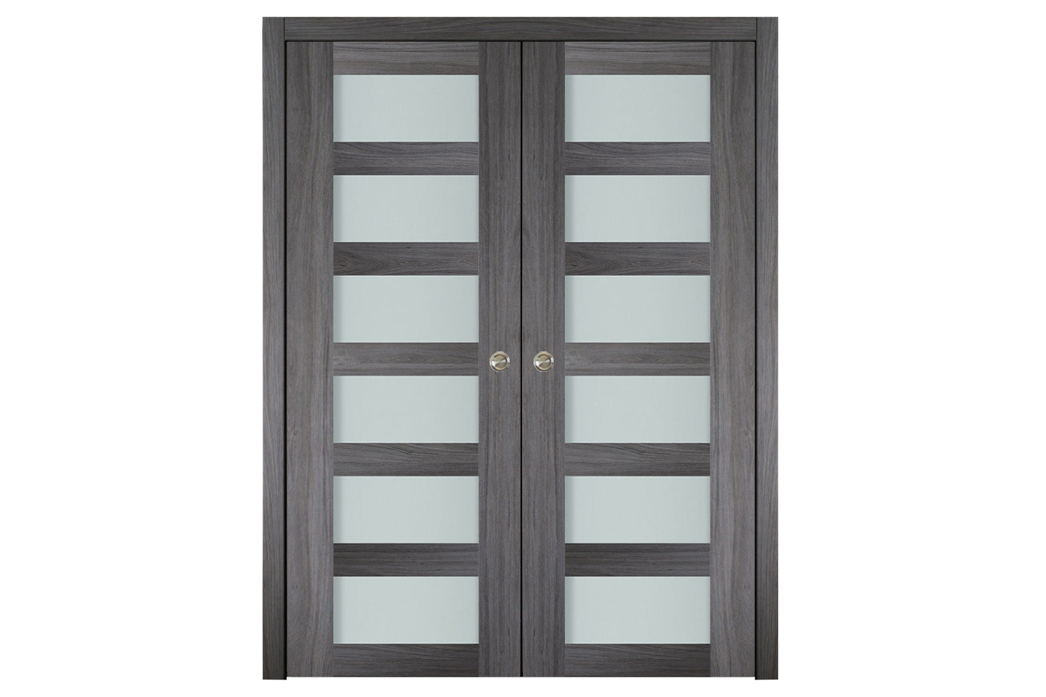 Nova Italia Vetro 6 Lite Swiss Elm Laminate Interior Door - Double Pocket Door