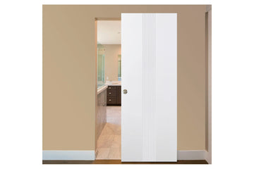 Nova M34 Soft White Laminated Modern Interior Magic Sliding Door