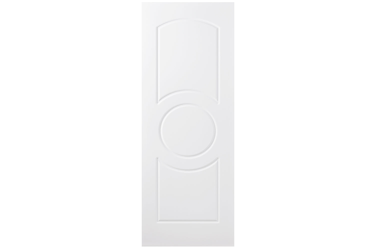 Nova Ovalo Soft White Laminated Traditional interior Door - Slab
