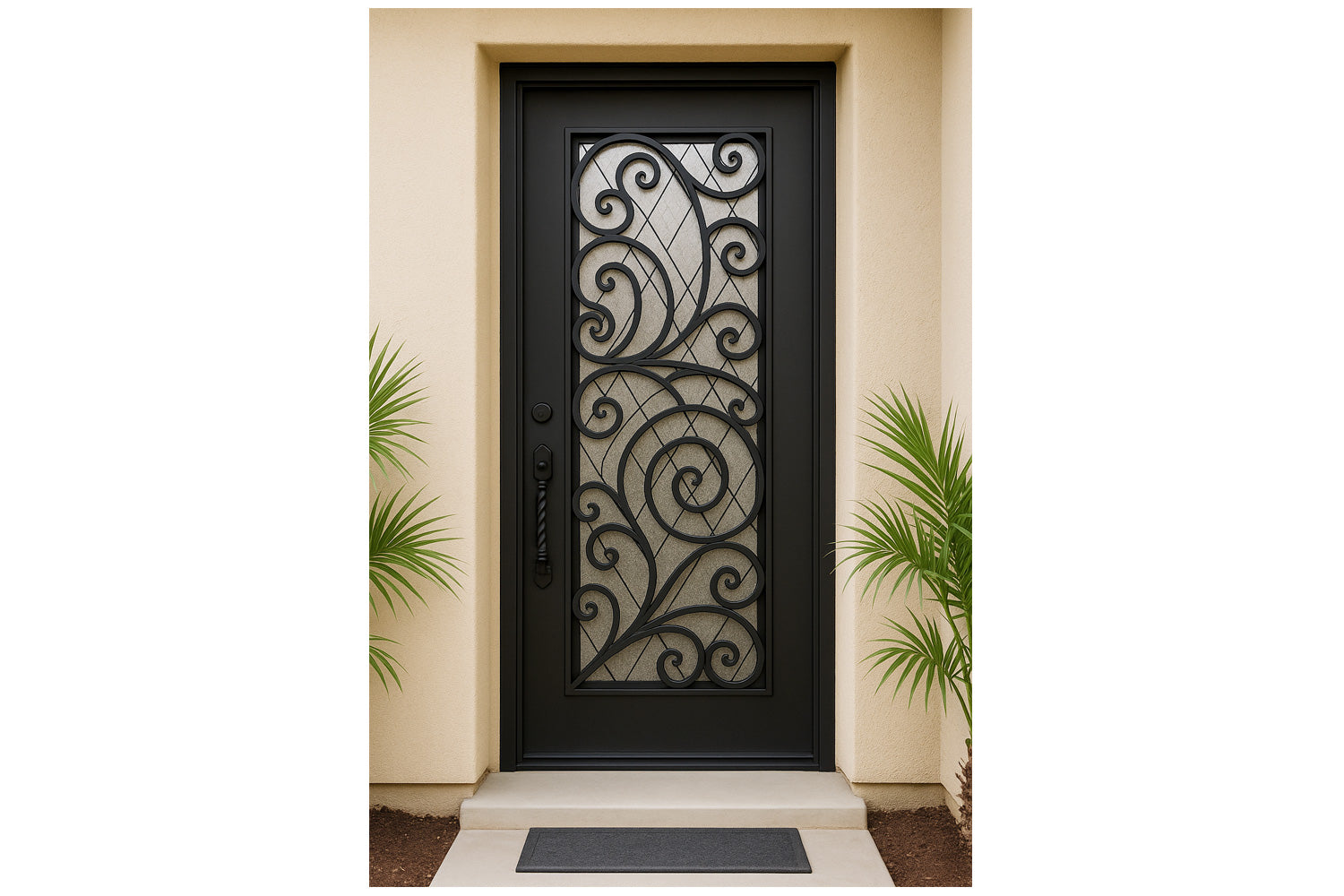Royal 072 Wrought Iron Custom Exterior Door by Nova