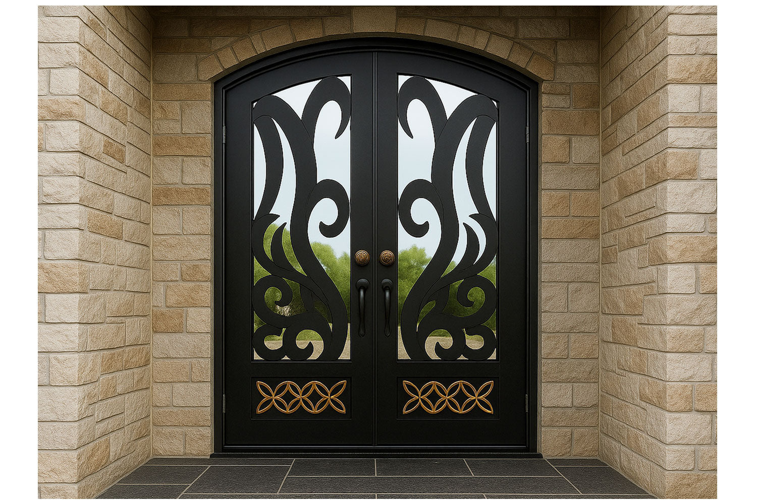 Royal 216 Wrought Iron Custom Exterior Door by Nova