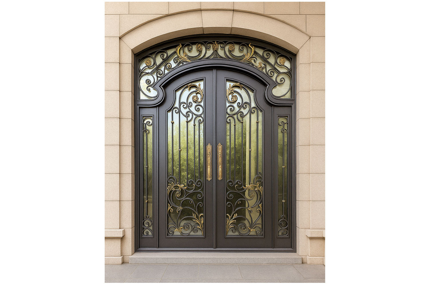Royal 350 Wrought Iron Custom Exterior Door by Nova