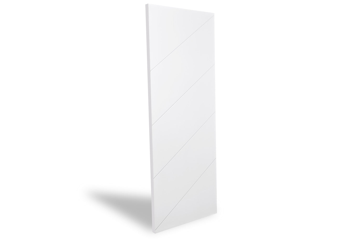 Nova Slant Soft White Laminated Traditional interior Door
