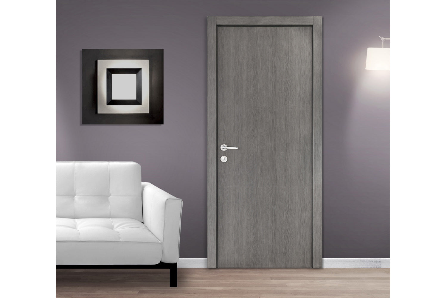 Nova Smart 001 Gray Eco Veneer Modern Interior Door