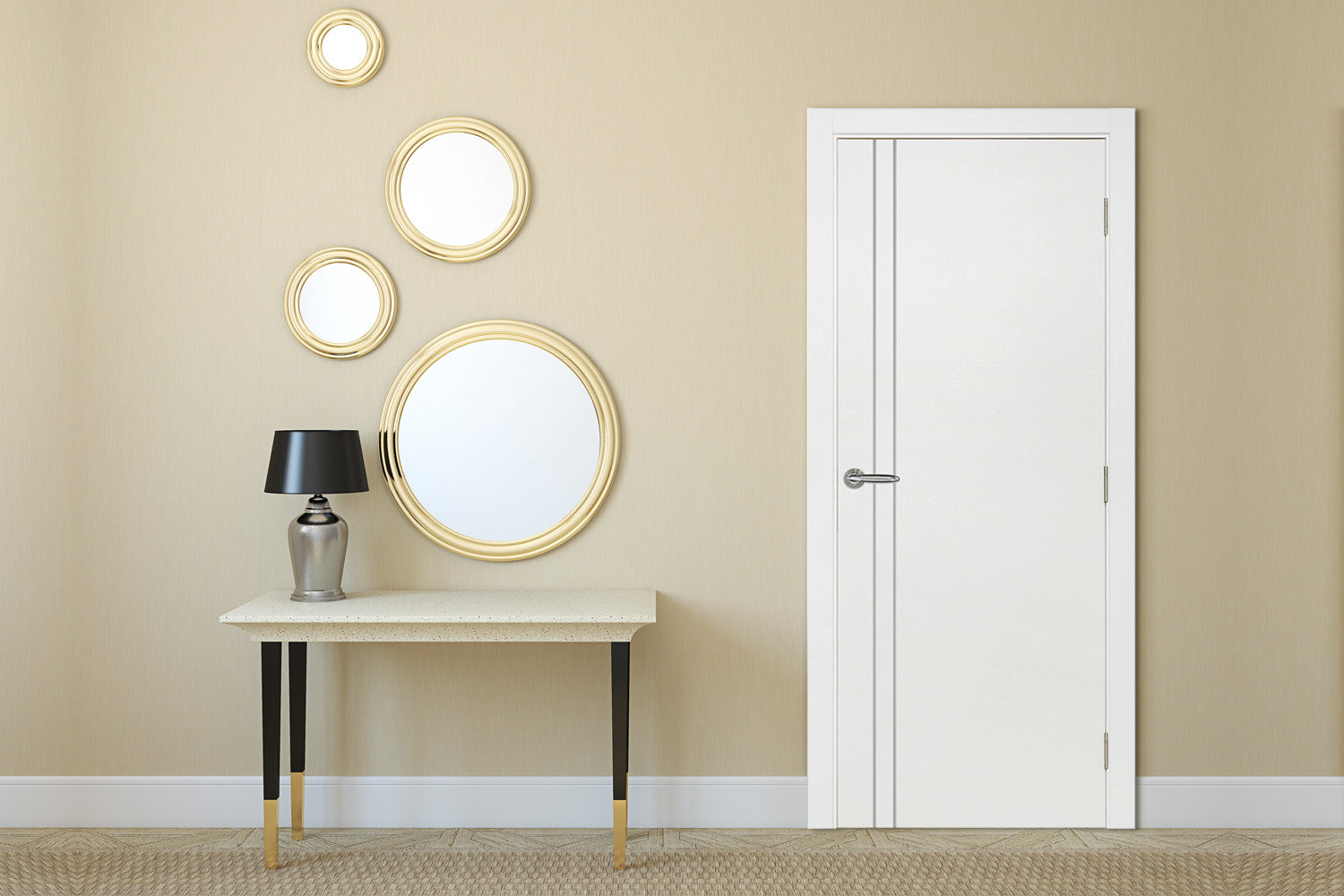 Nova Smart 002 White Cortex Laminated Modern Interior Door