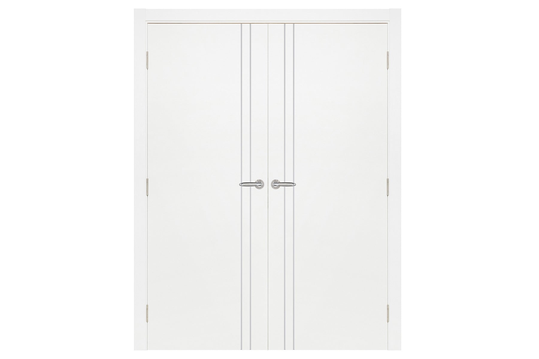 Nova Smart 002 White Cortex Laminated Modern Interior Door - Double Door