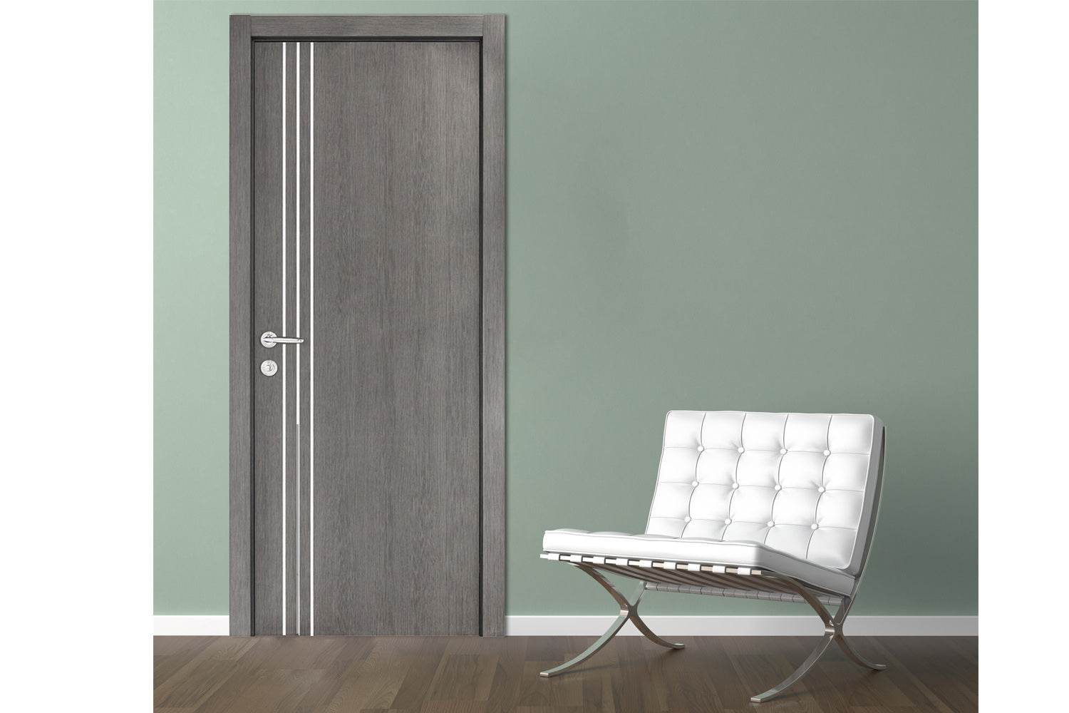 Nova Smart 004 Gray Eco Veneer Modern Interior Door