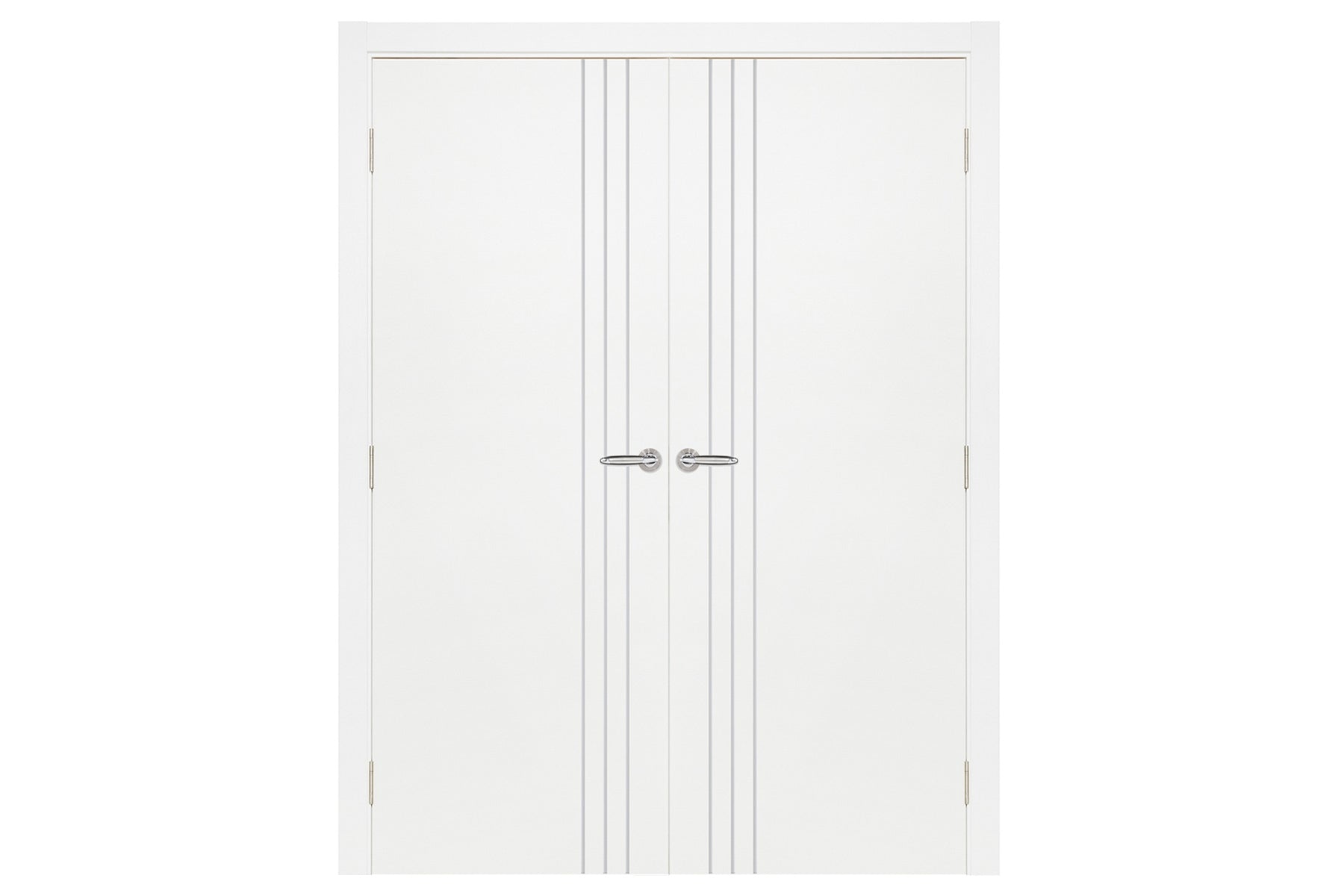 Nova Smart 004 White Cortex Laminated Modern Interior Door - Double Door