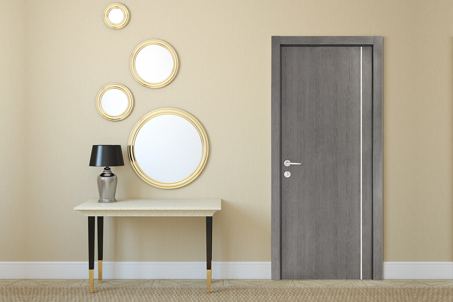 Nova Smart 007 Gray Eco Veneer Modern Interior Door
