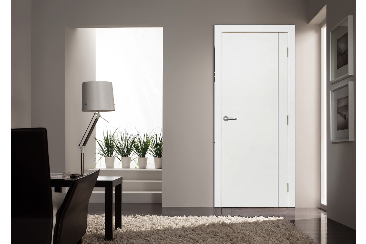 Nova Smart 007 White Cortex Laminated Modern Interior Door