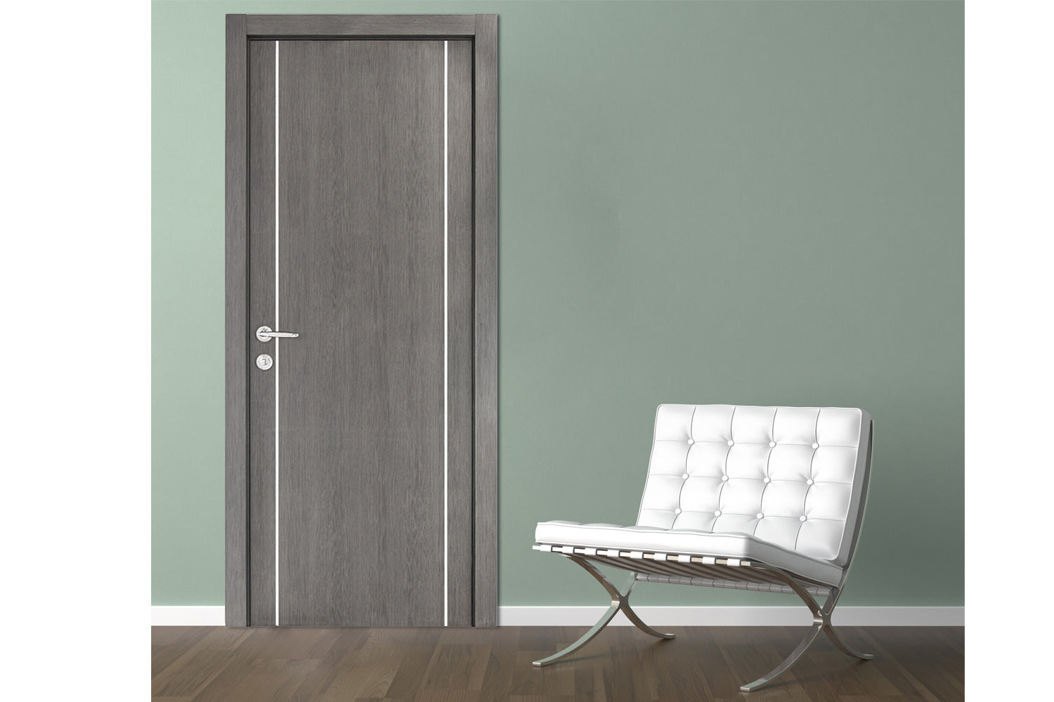 Nova Smart 008 Gray Eco Veneer Modern Interior Door