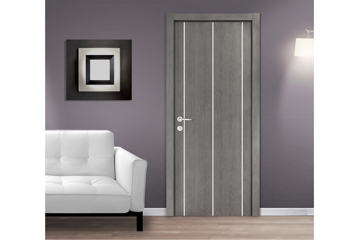 Nova Smart 009 Gray Eco Veneer Modern Interior Door