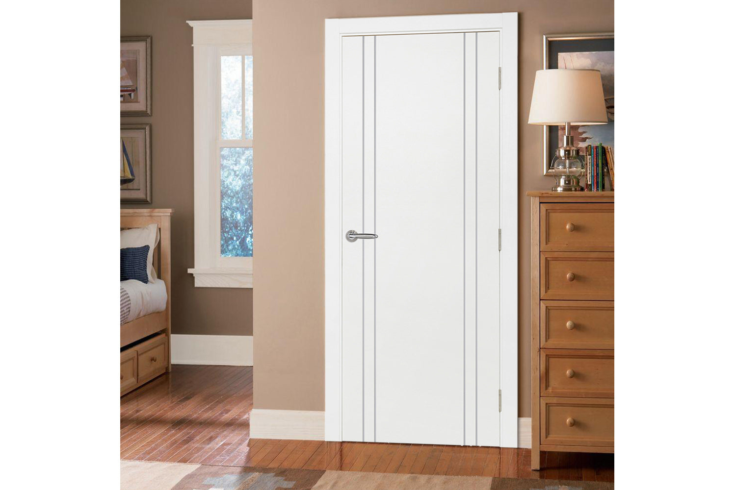 Nova Smart 010 White Cortex Laminated Modern Interior Door