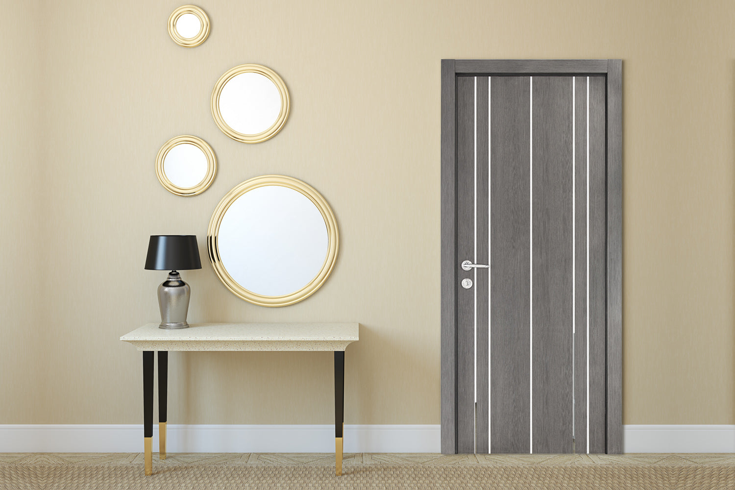 Nova Smart 011 Gray Eco Veneer Modern Interior Door