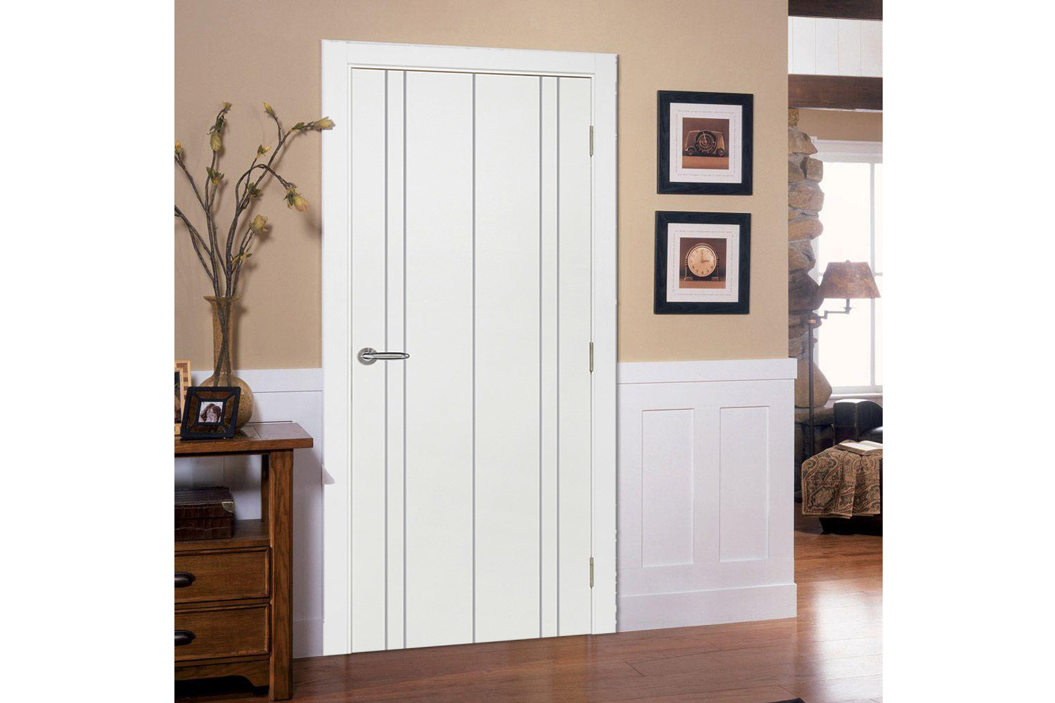 Nova Smart 011 White Cortex Laminated Modern Interior Door