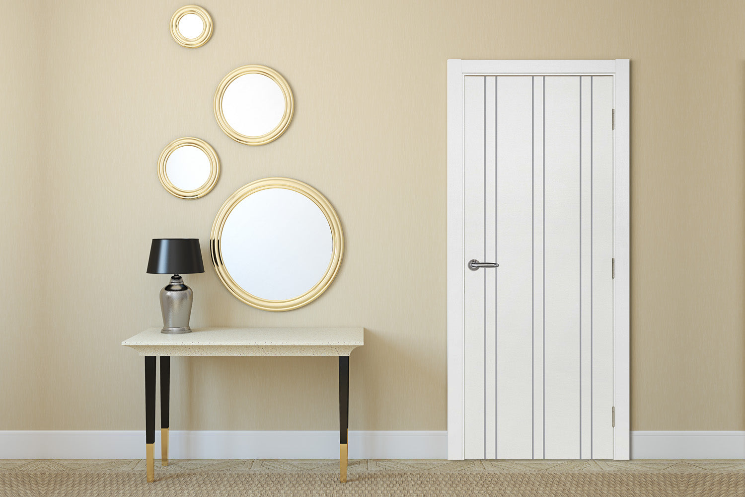 Nova Smart 012 White Cortex Laminated Modern Interior Door