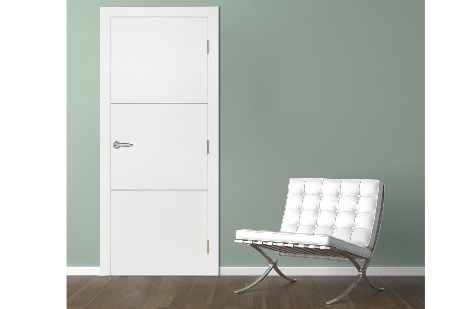 Nova Smart 013 White Cortex Laminated Modern Interior Door