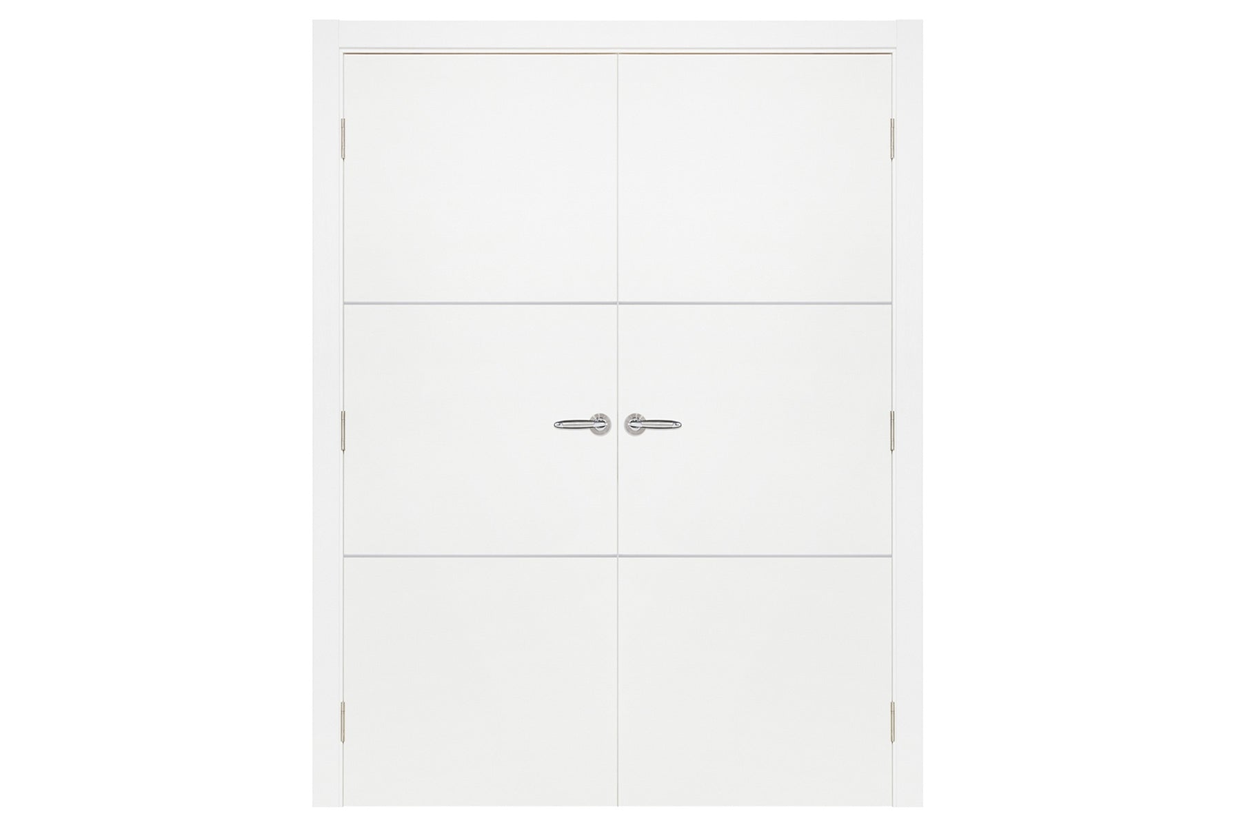 Nova Smart 013 White Cortex Laminated Modern Interior Door - Double Door