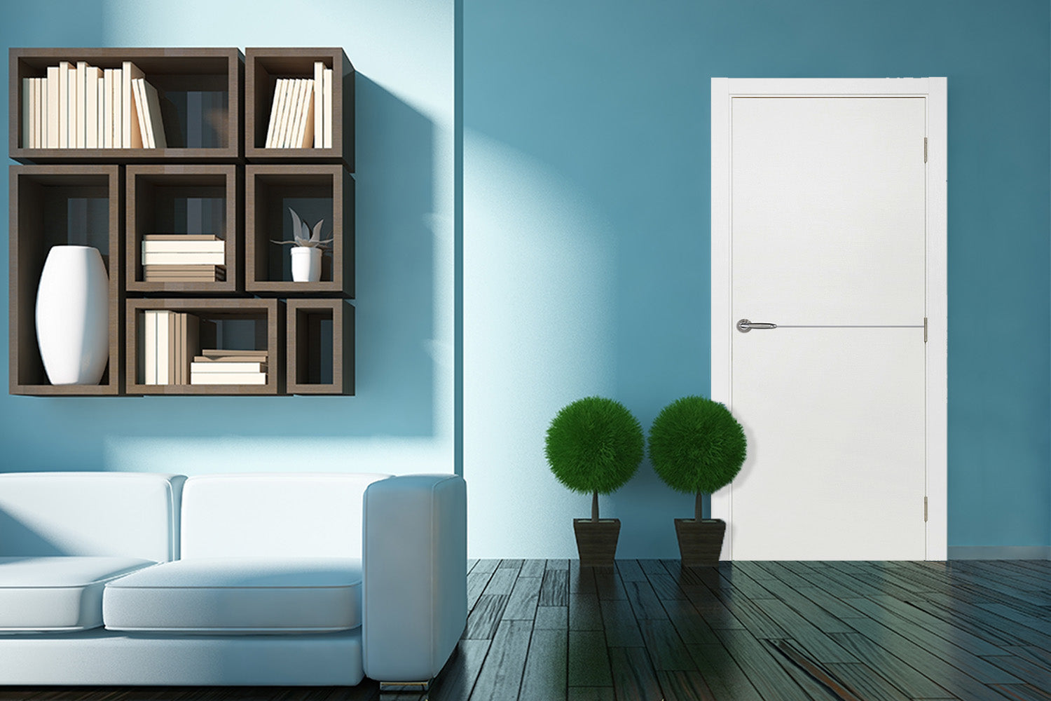 Nova Smart 014 White Cortex Laminated Modern Interior Door