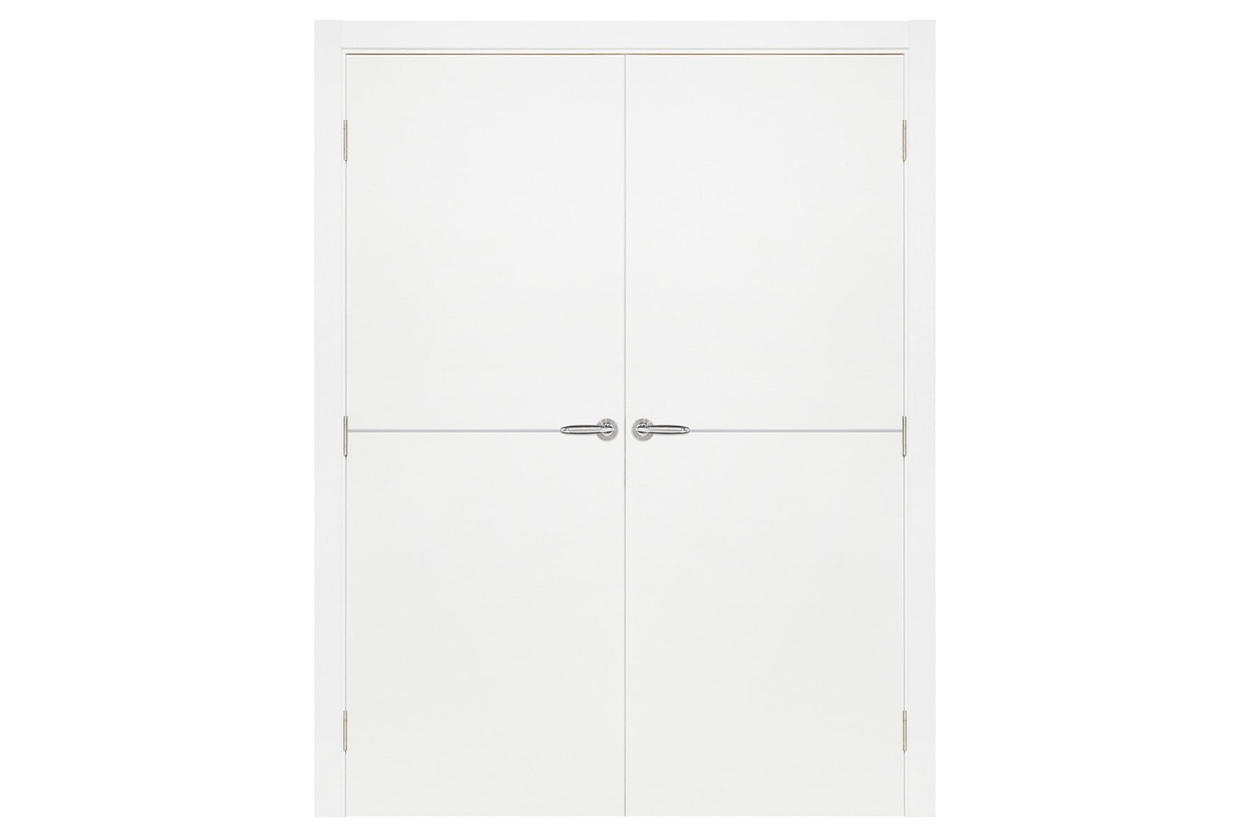 Nova Smart 014 White Cortex Laminated Modern Interior Door - Double Door