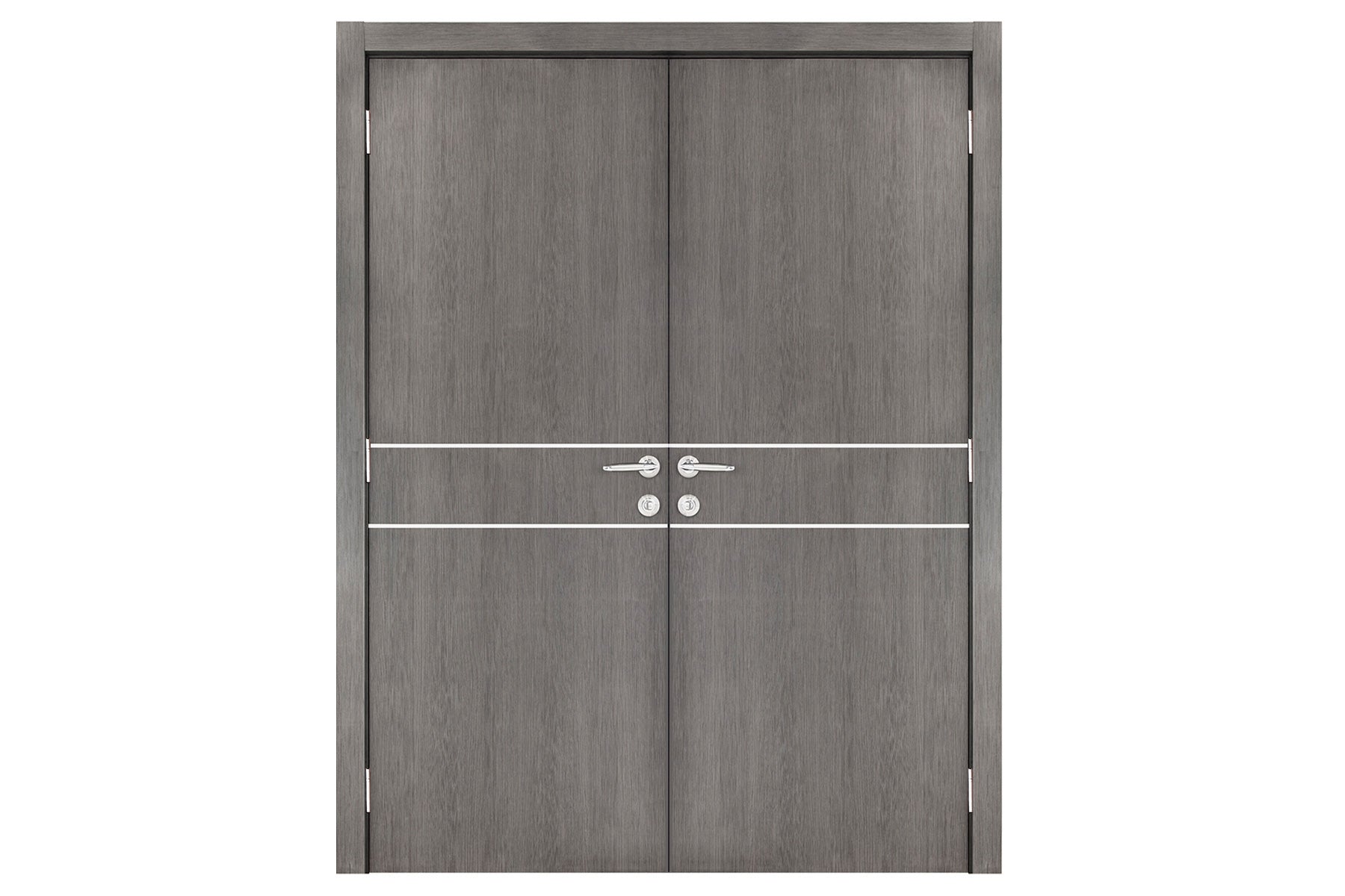 Nova Smart 015 Gray Eco Veneer Modern Interior Door - Double Door