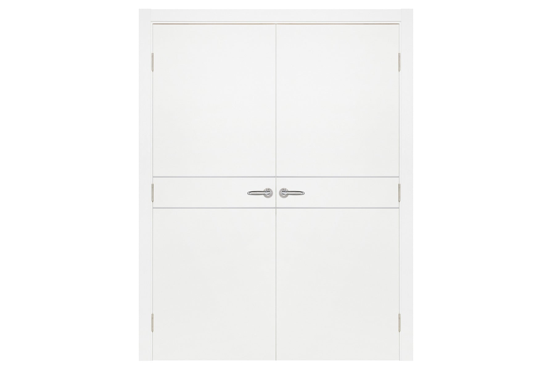 Nova Smart 015 White Cortex Laminated Modern Interior Door - Double Door