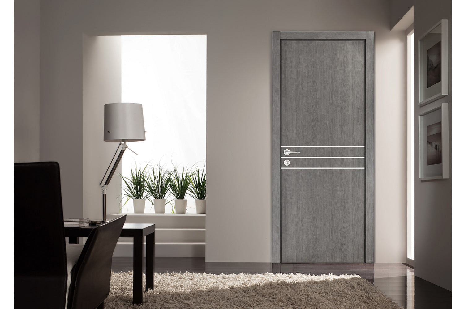 Nova Smart 016 Gray Eco Veneer Modern Interior Door