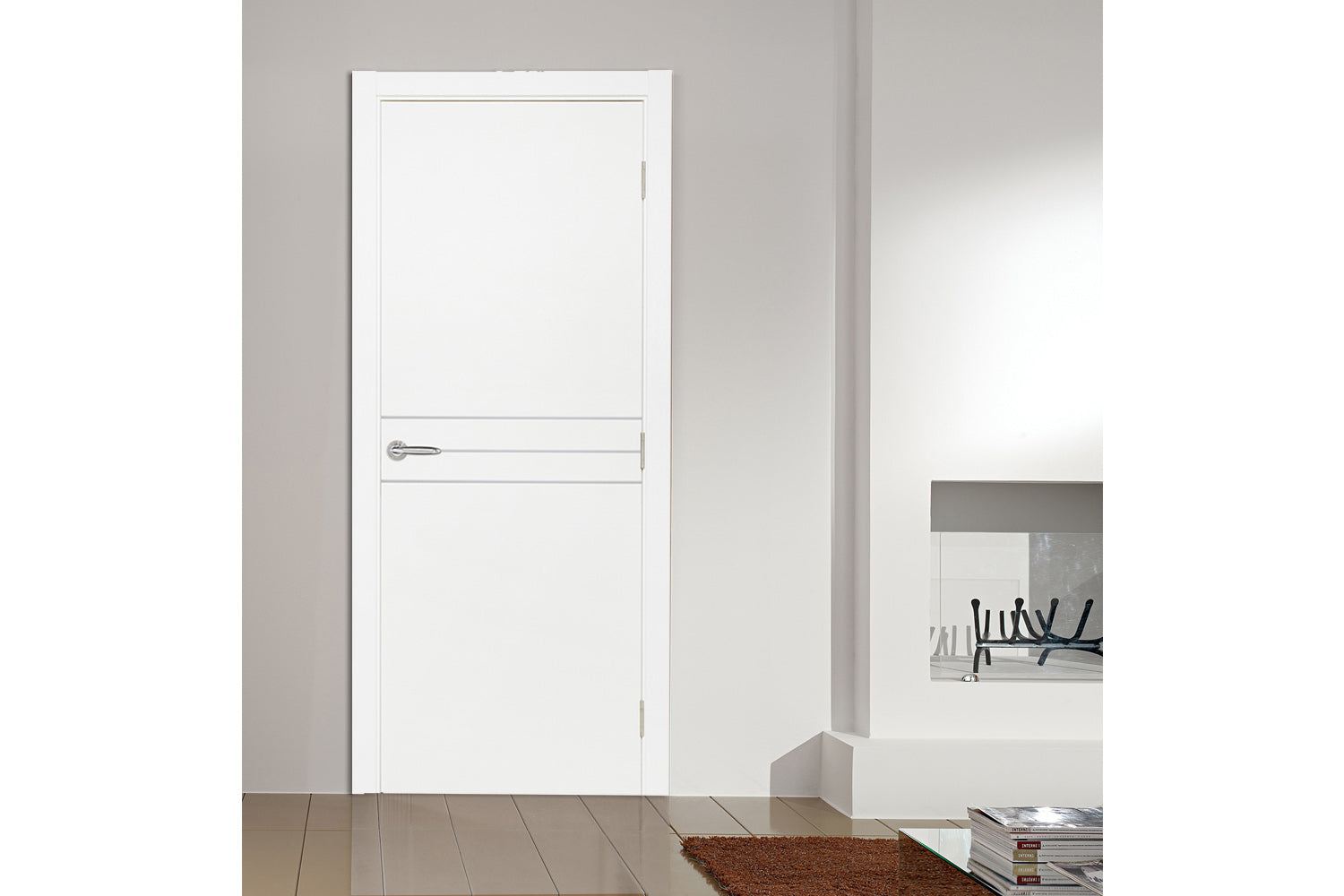 Nova Smart 016 White Cortex Laminated Modern Interior Door