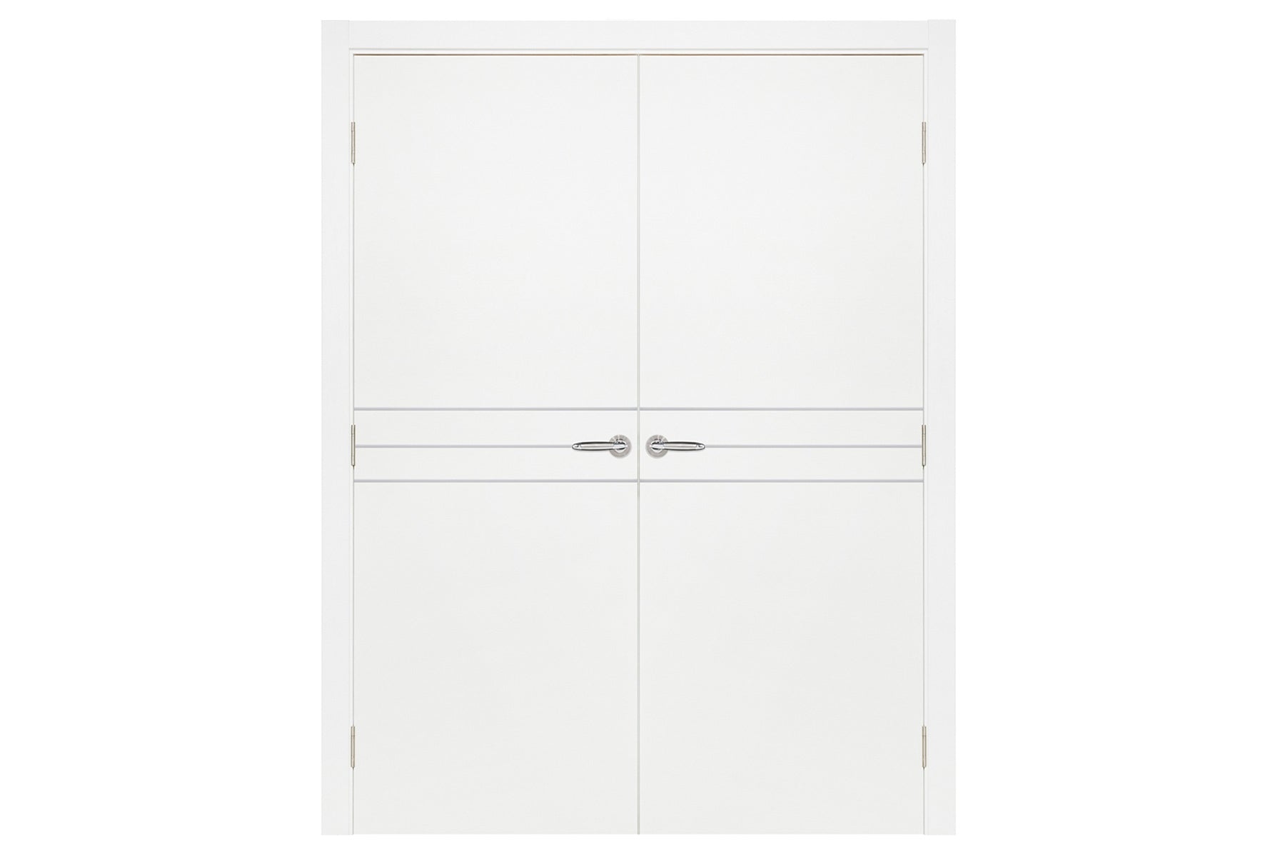 Nova Smart 016 White Cortex Laminated Modern Interior Door - Double Door