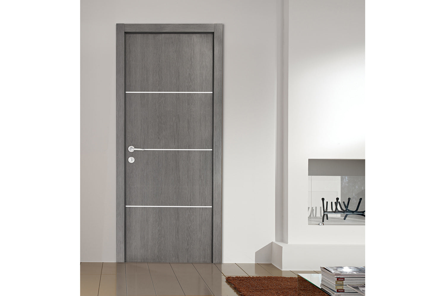 Nova Smart 017 Gray Eco Veneer Modern Interior Door