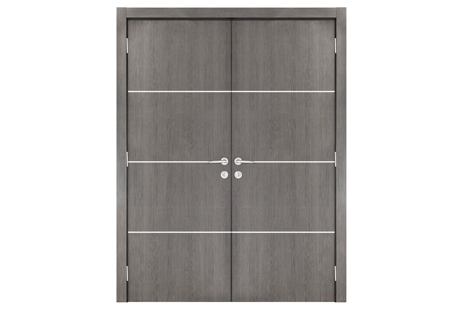 Nova Smart 017 Gray Eco Veneer Modern Interior Door - Double Door