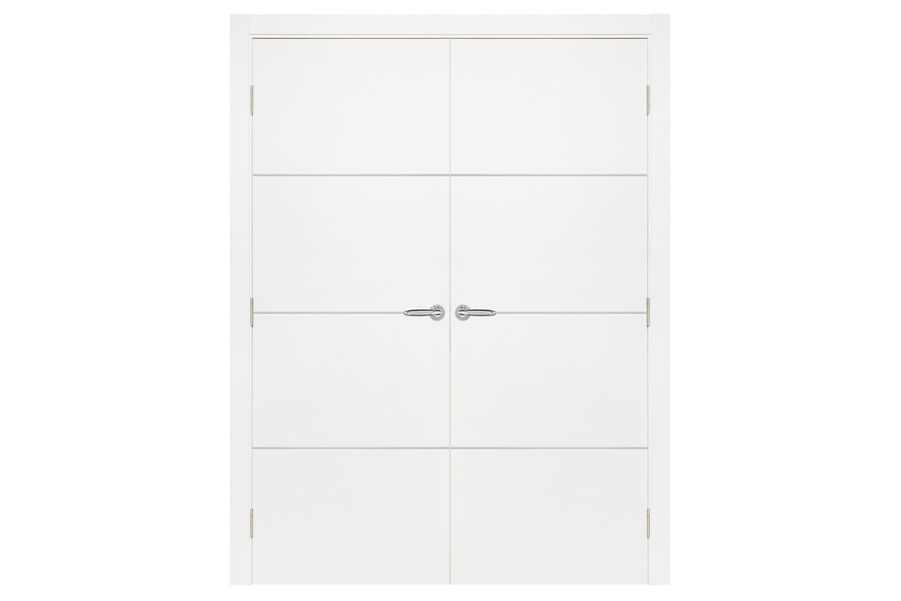 Nova Smart 017 White Cortex Laminated Modern Interior Door - Double Door