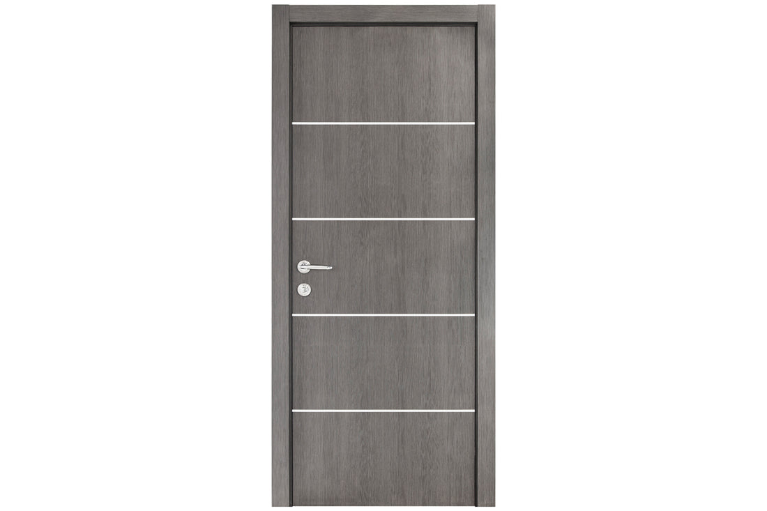 Nova Smart 018 Gray Eco Veneer Modern Interior Door - Single Door
