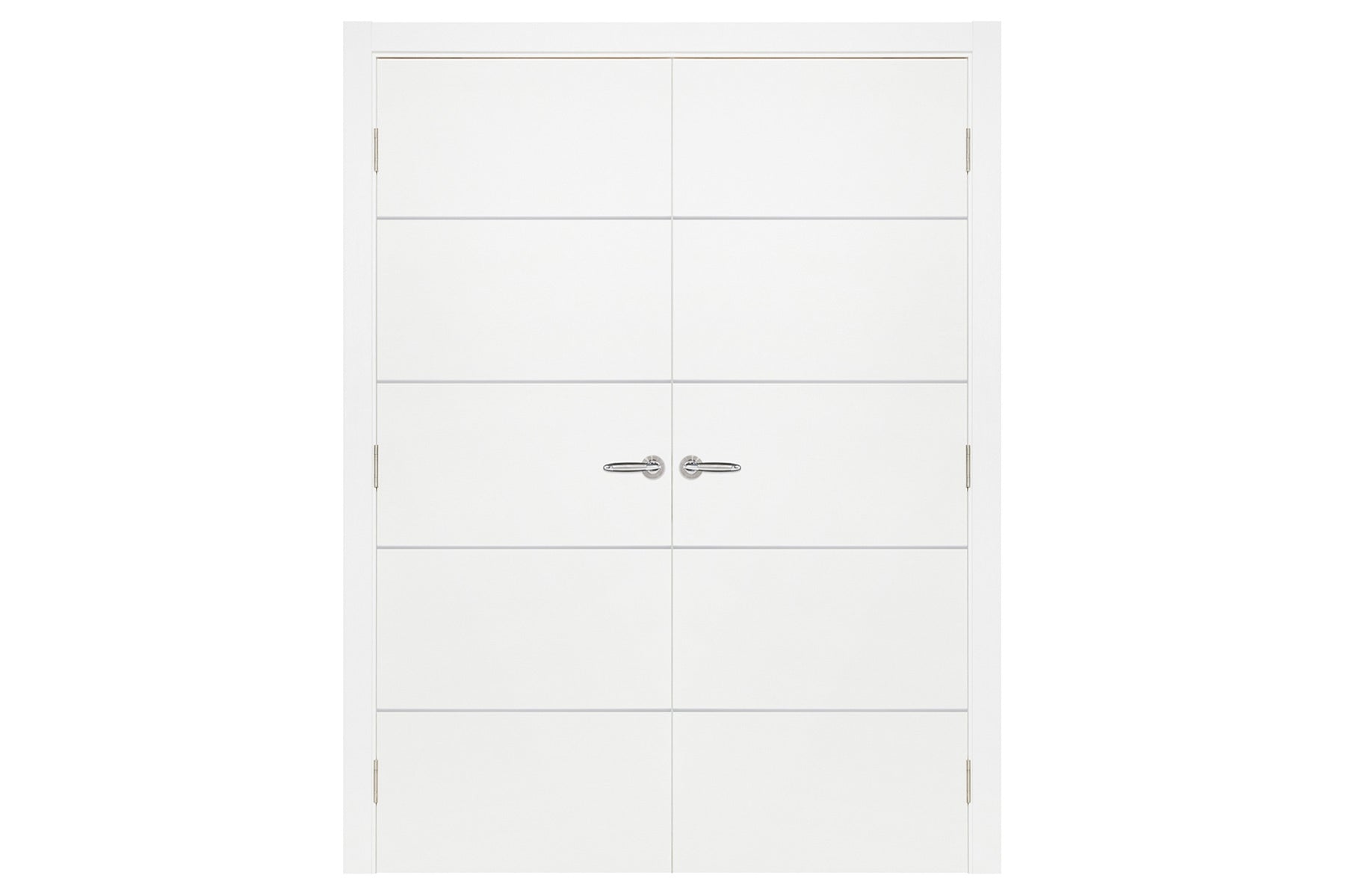 Nova Smart 018 White Cortex Laminated Modern Interior Door - Double Door