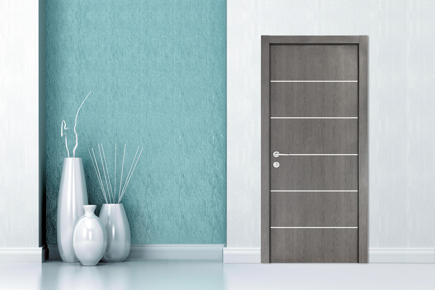 Nova Smart 019 Gray Eco Veneer Modern Interior Door