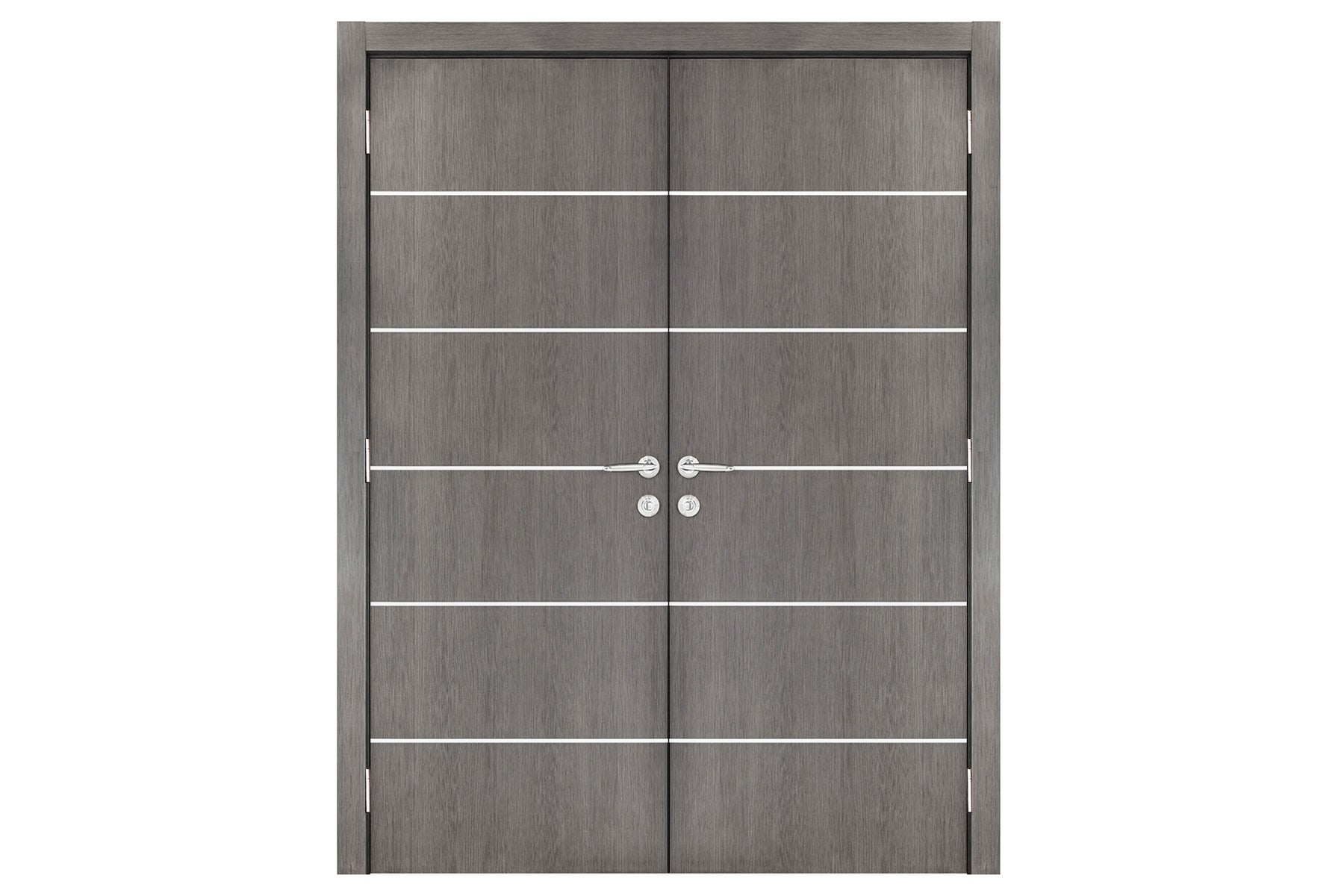 Nova Smart 019 Gray Eco Veneer Modern Interior Door - Double Door