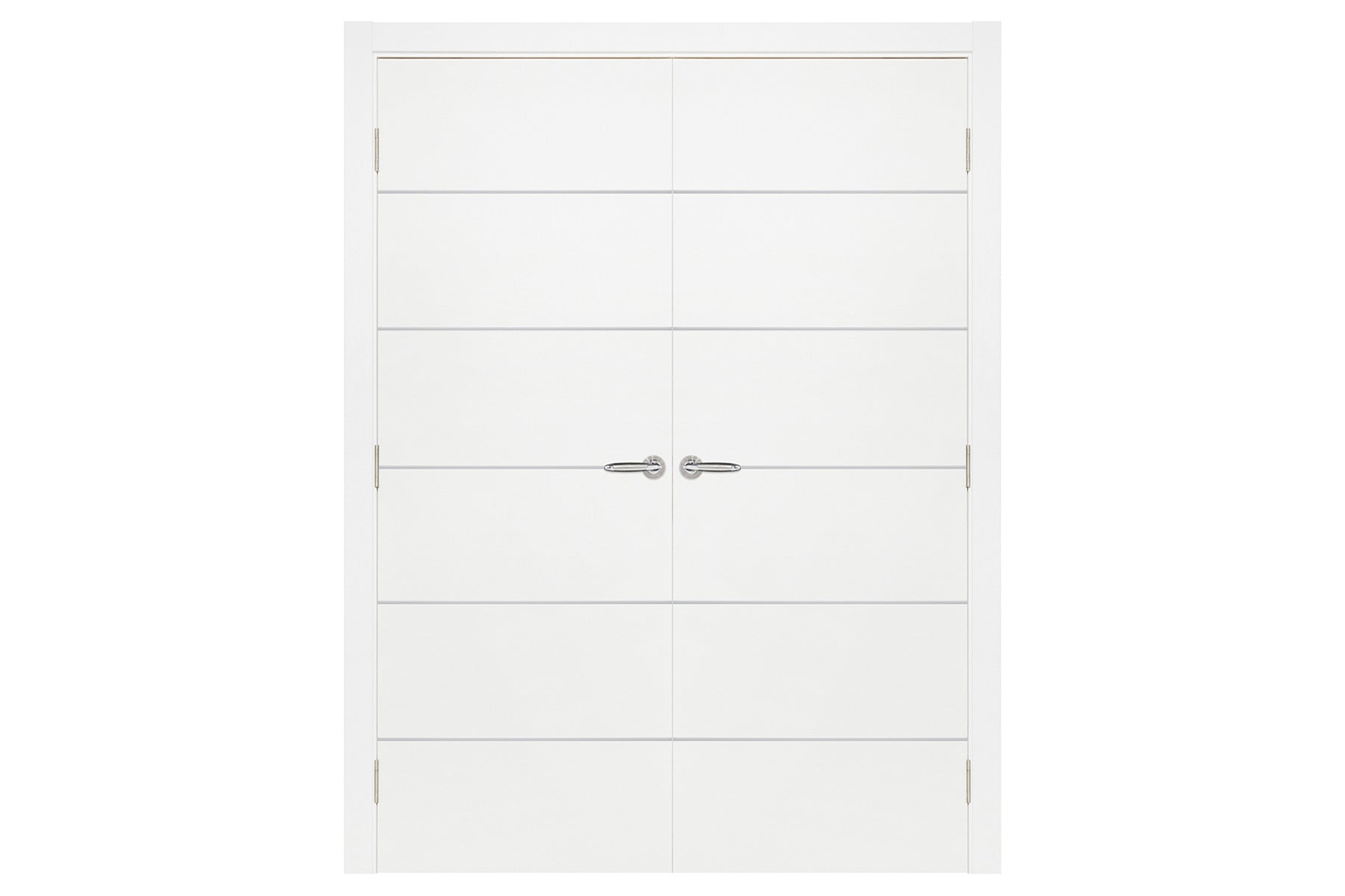 Nova Smart 019 White Cortex Laminated Modern Interior Door - Double Door