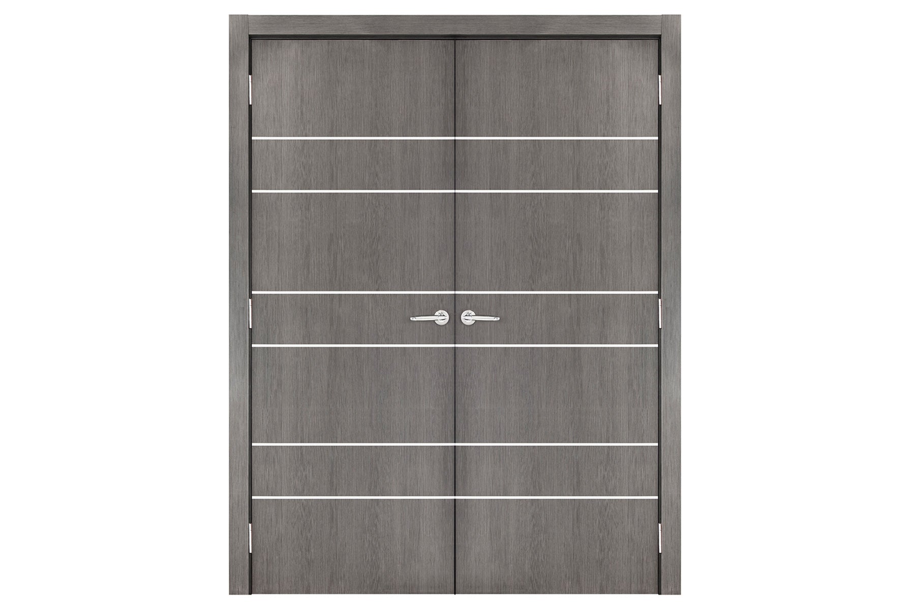 Nova Smart 020 Gray Eco Veneer Modern Interior Door - Double Door