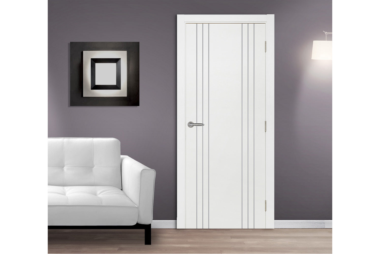 Nova Smart 022 White Cortex Laminated Modern Interior Door