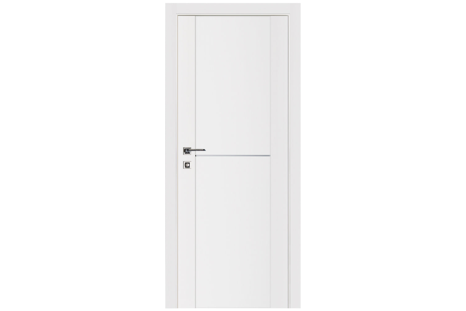 Nova Stile 002 Soft White Laminated Modern Interior Door - Single Door