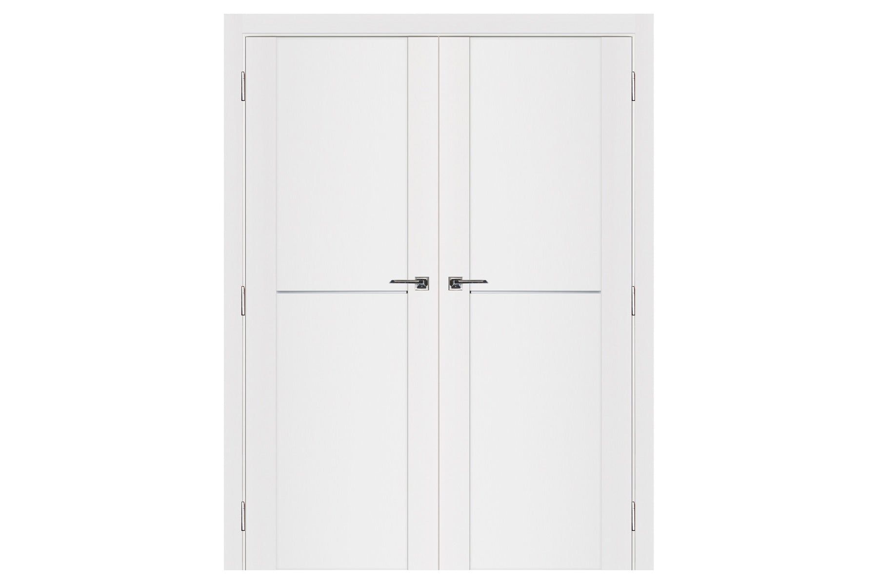 Nova Stile 002 Soft White Laminated Modern Interior Door - Double Door