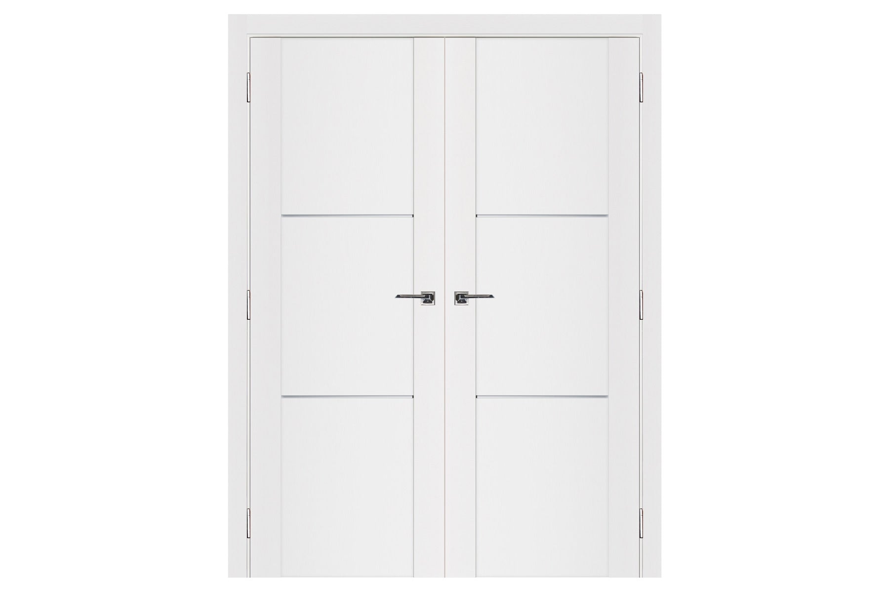 Nova Stile 004 Soft White Laminated Modern Interior Door - Double Door