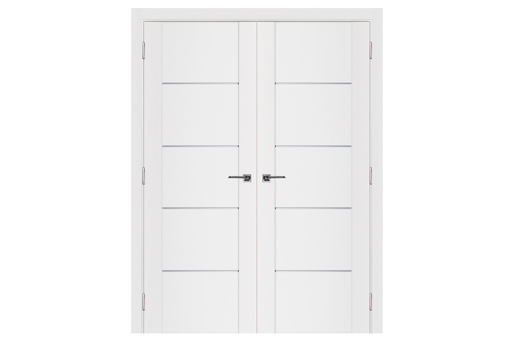 Nova Stile 007 Soft White Laminated Modern Interior Door - Double Door