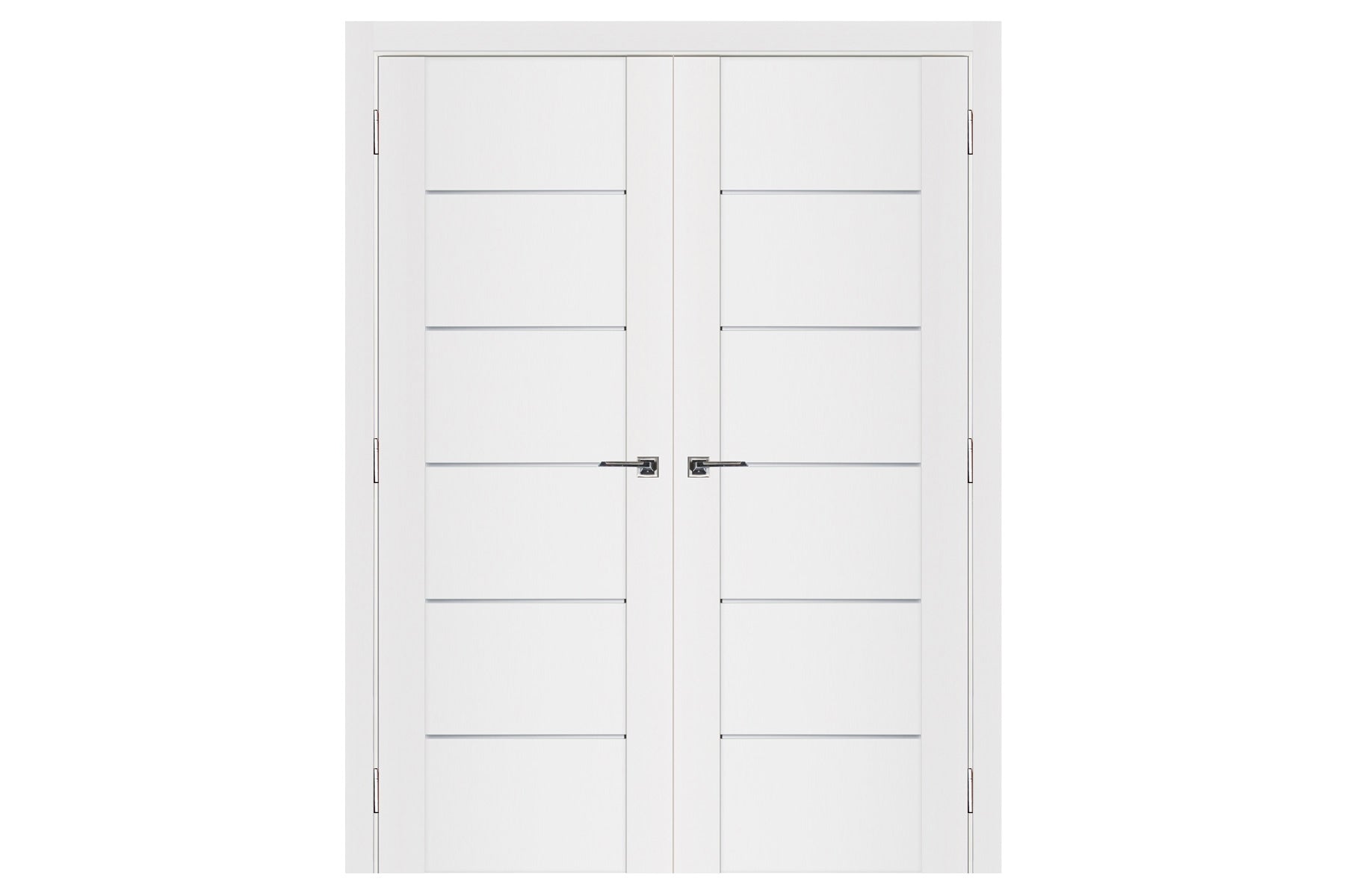 Nova Stile 008 Soft White Laminated Modern Interior Door - Double Door