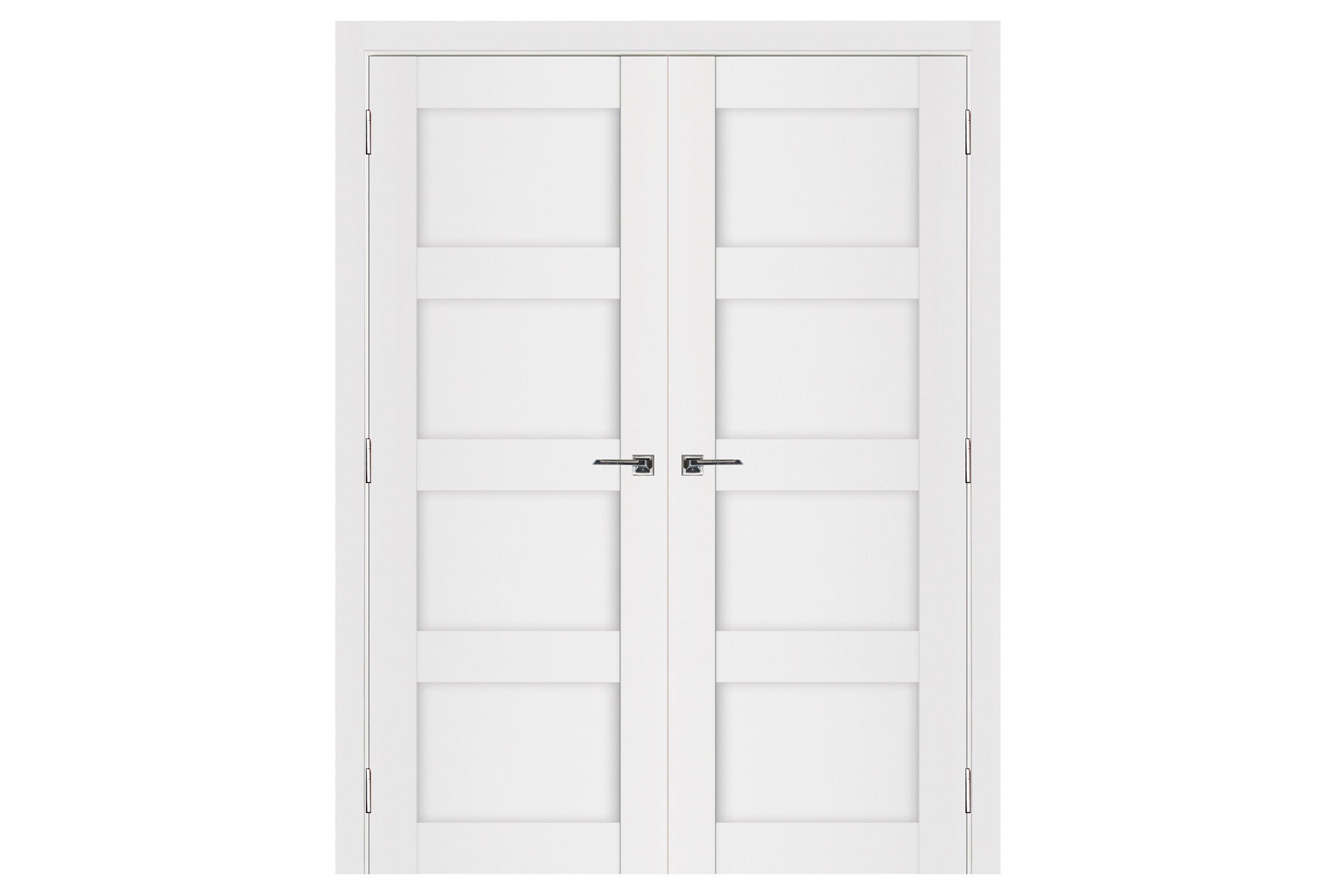Nova Stile 010 Soft White Laminated Modern Interior Door - Double Door