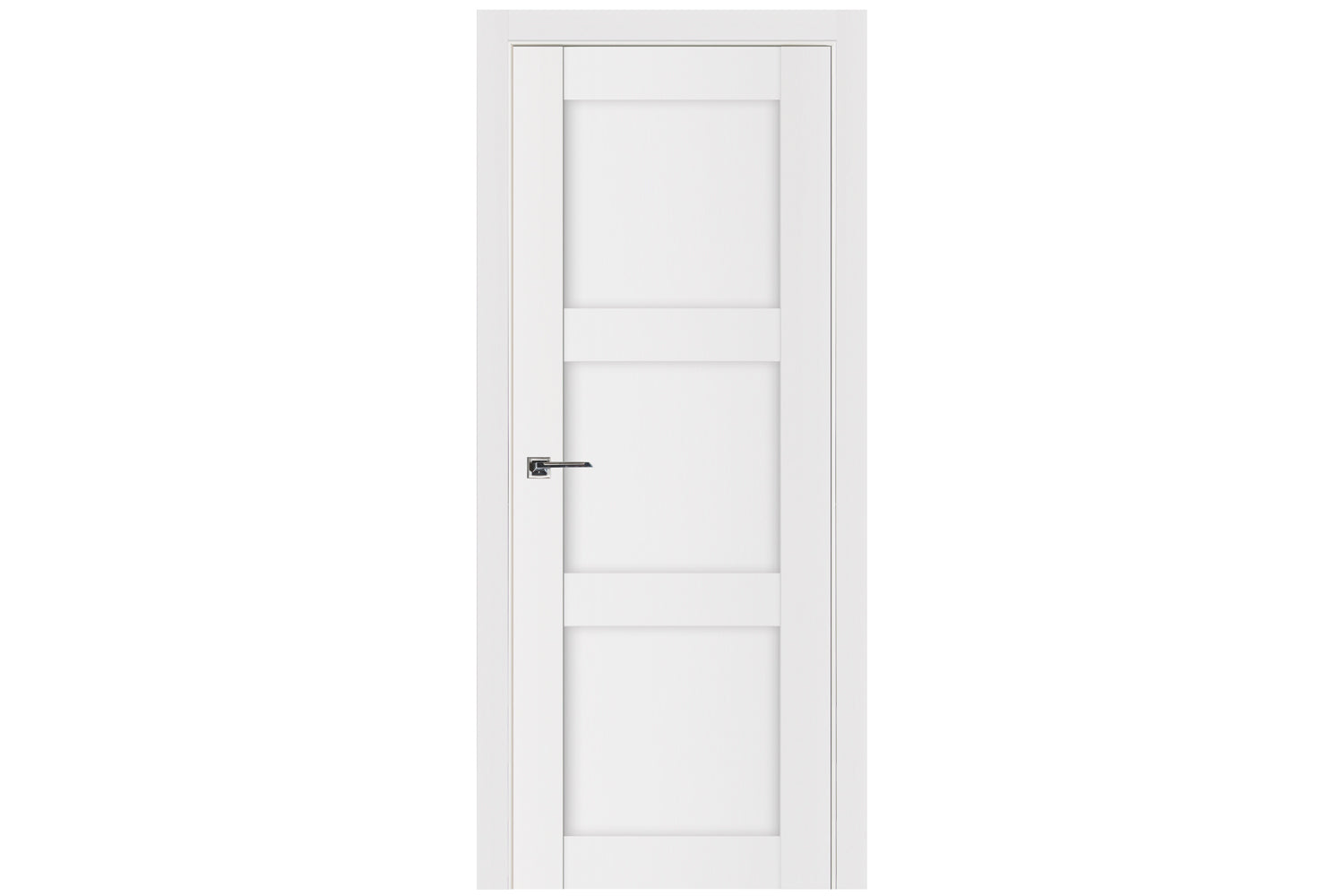 Nova Stile 058 Soft White Laminated Modern Interior Door - Single Door