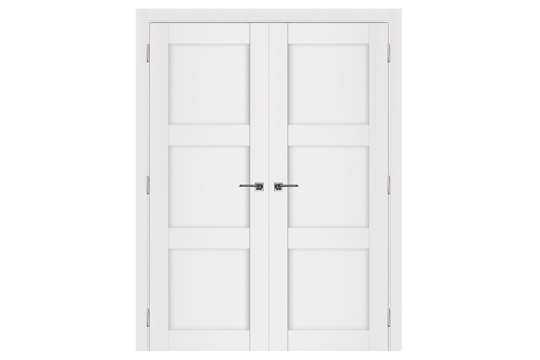 Nova Stile 058 Soft White Laminated Modern Interior Door - Double Door