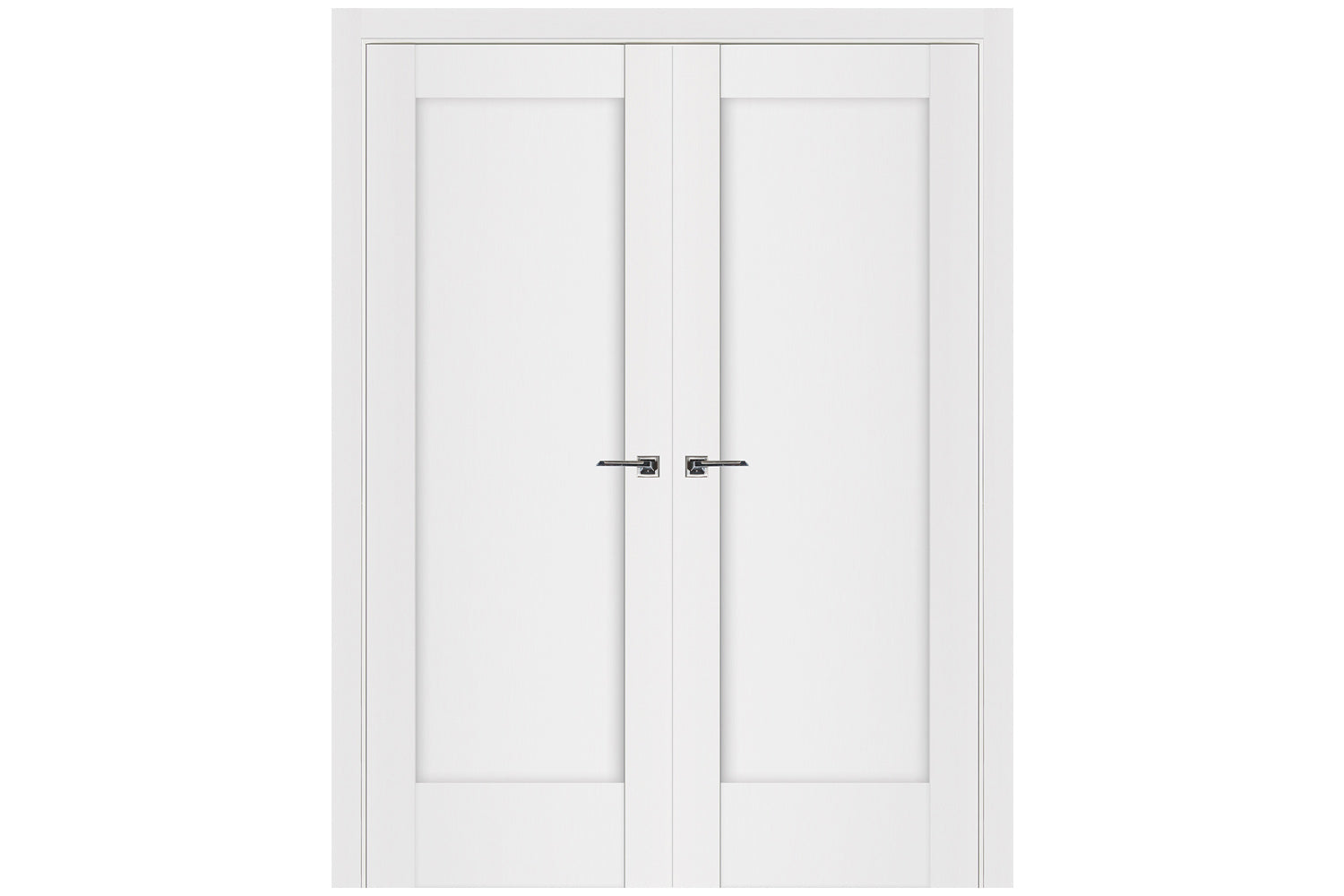 Nova Stile 056 Soft White Laminated Modern Interior Door - Double Door